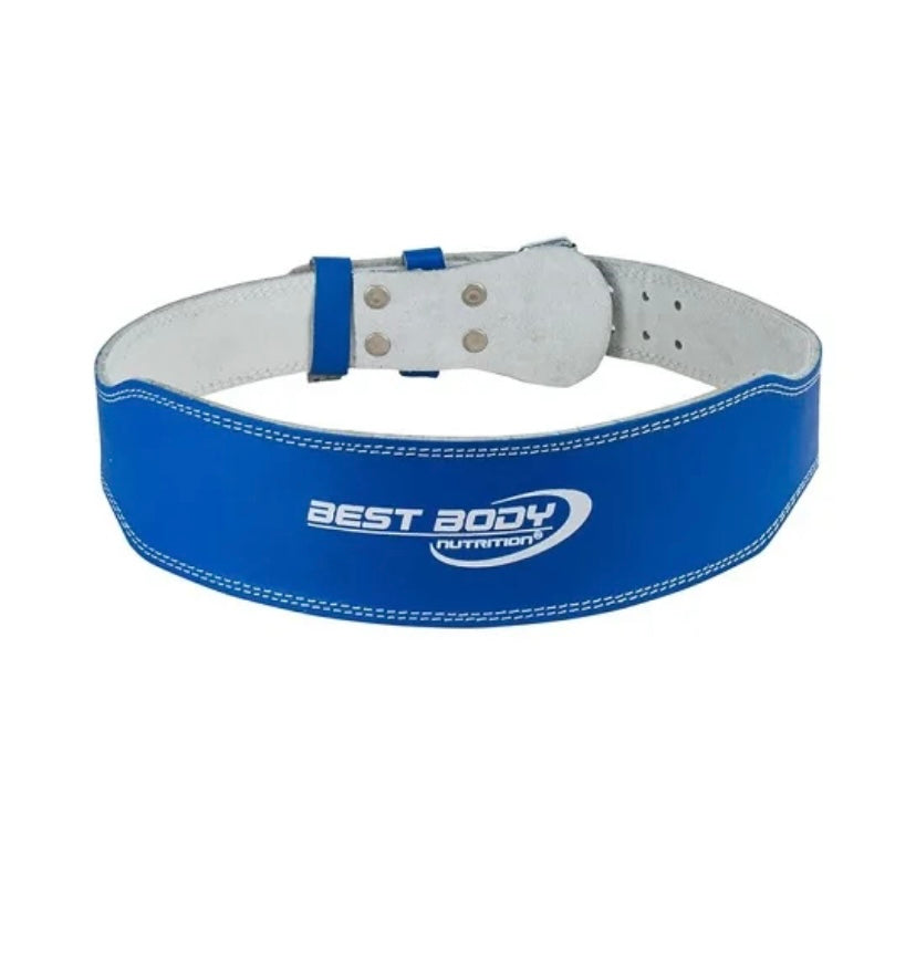 Leder-Gewichtheberguertel für maximale Rumpfstabilität & Sicherheit – Blau