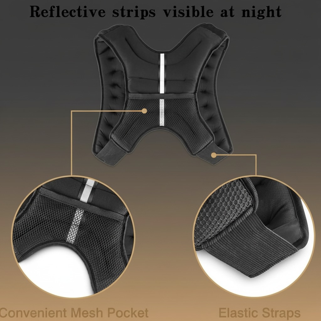 Gewichtsweste 10 kg – Trainingsweste für Krafttraining & Fitness