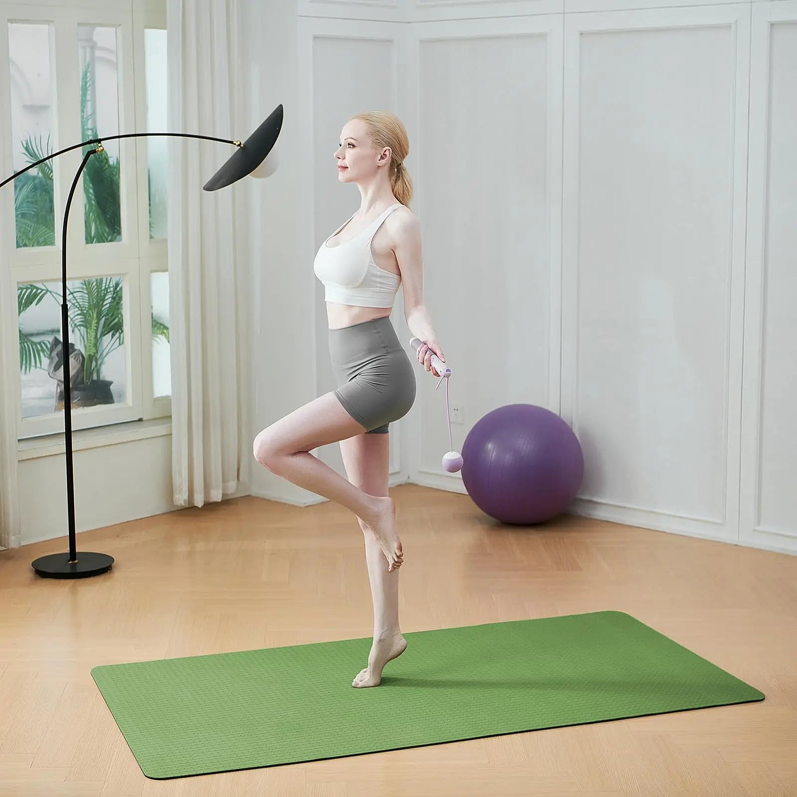 Yoga- & Fitness-Matte TPE – 80/100 cm Gym-Matte für Pilates, Training & Sport