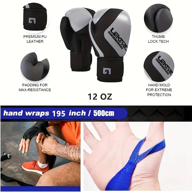 Boxsack ungefüllt + Boxhandschuhe – Komplett-Set für Training & Kickboxing