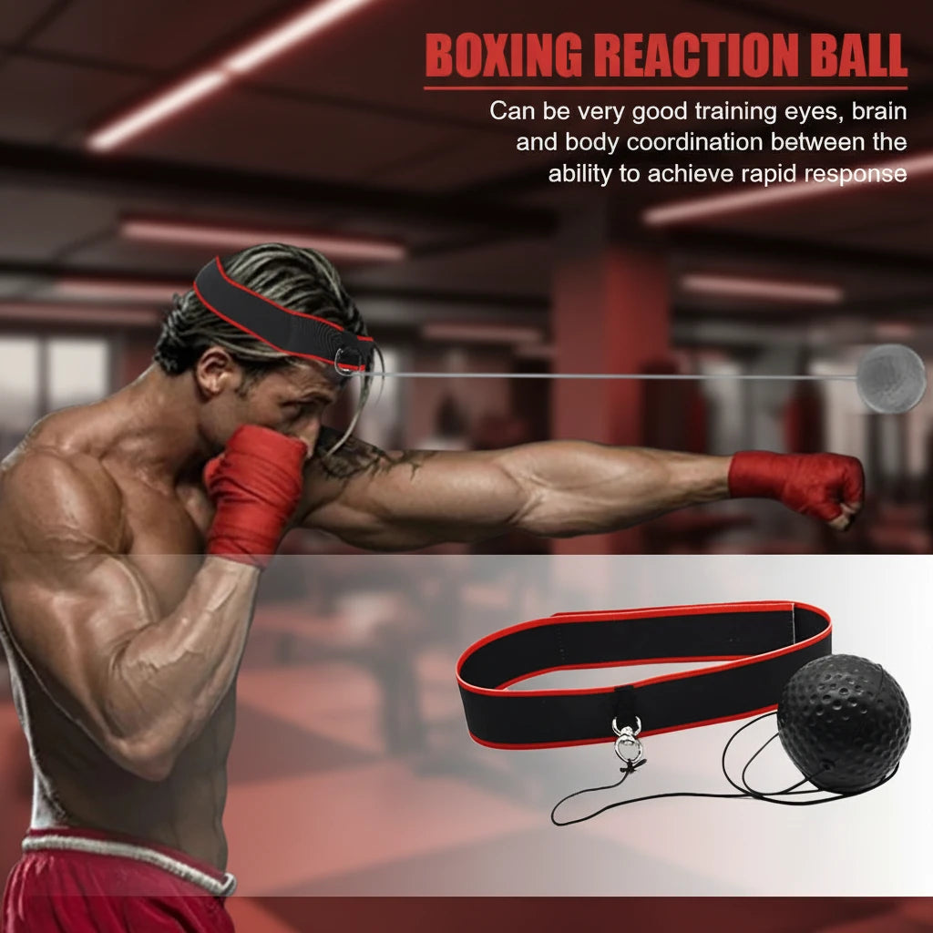 Box-Reflexball – Verstellbares Stirnband, Speed Ball für Reflex- & Genauigkeitstraining