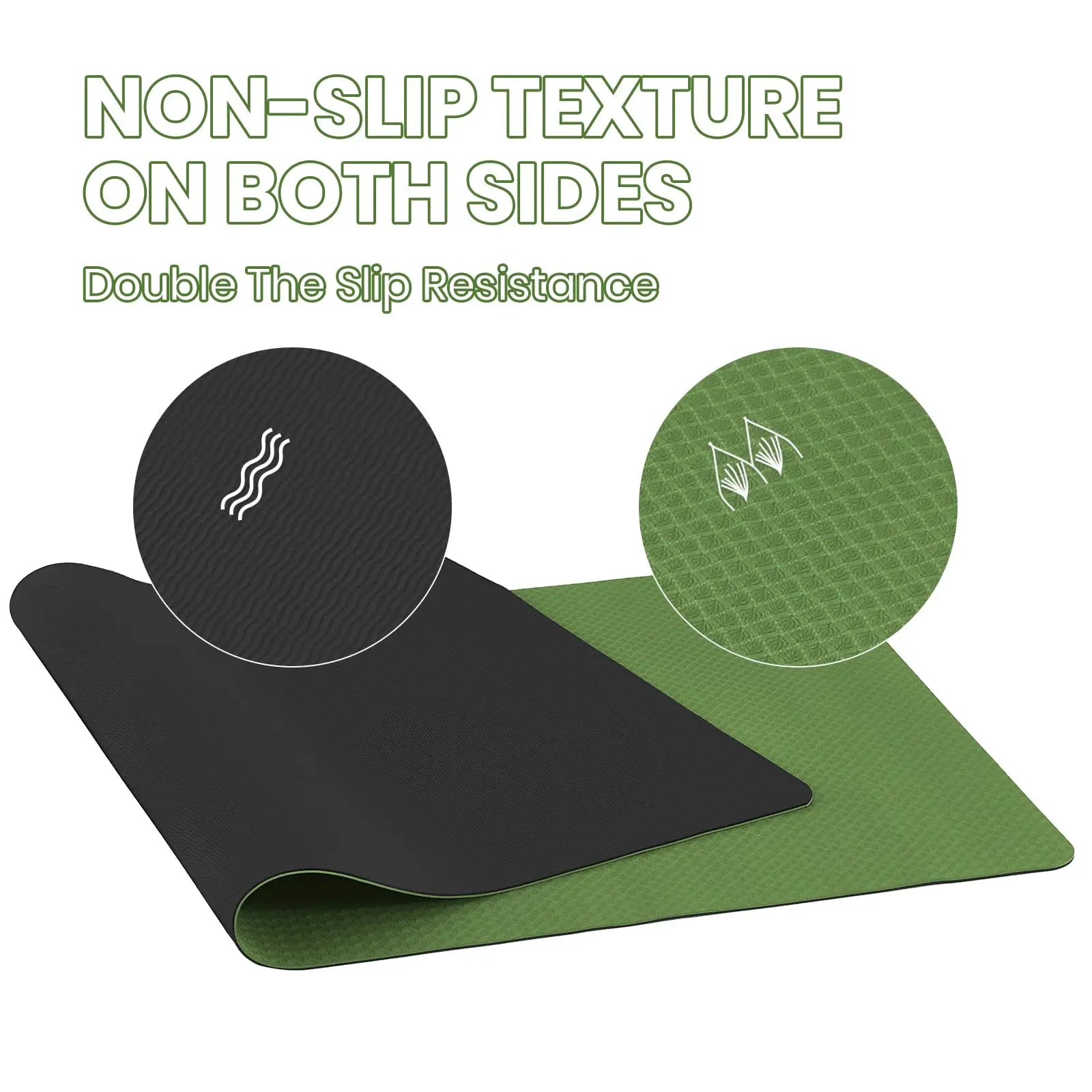 Yoga- & Fitness-Matte TPE – 80/100 cm Gym-Matte für Pilates, Training & Sport