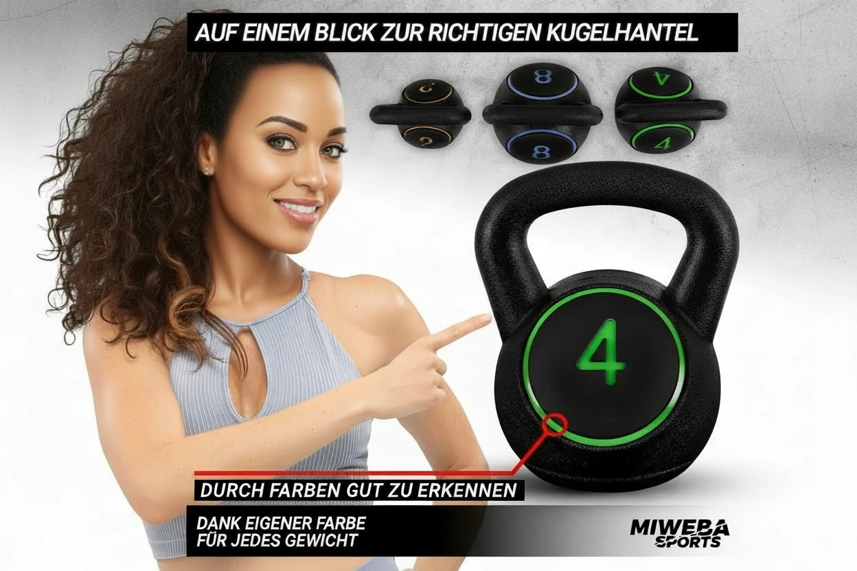 Kettlebell Komplett-Set – 2/4/8 kg mit Aufbewahrungsständer