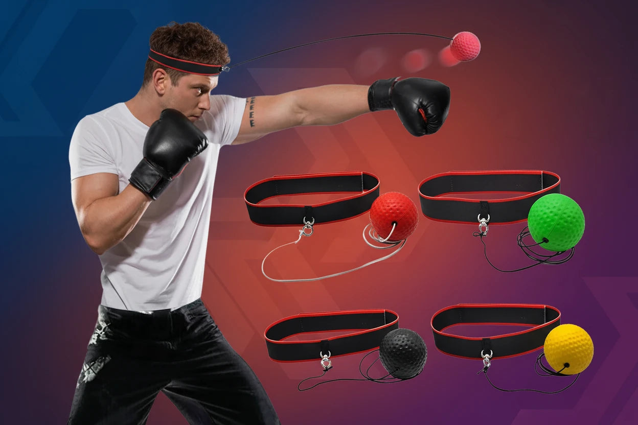 Box-Reflexball – Verstellbares Stirnband, Speed Ball für Reflex- & Genauigkeitstraining