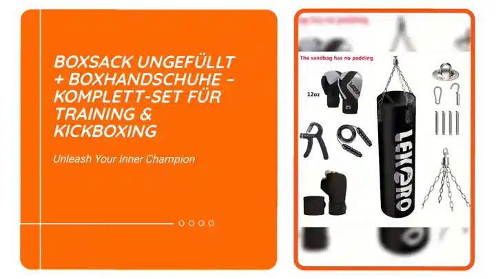 Boxsack ungef&uuml;llt + Boxhandschuhe &ndash; Komplett-Set f&uuml;r Training &amp; Kickboxing by@Outfy